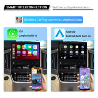 Autoradio Android IPS Écran horizontal Lecteur multimédia de voiture pour Toyota Land Cruiser 2020 Carplay et Android Auto