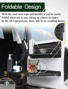 Estante de puerta trasera de doble capa para <span class=keywords><strong>Ford</strong></span> <span class=keywords><strong>Bronco</strong></span> 2021 2025-<span class=keywords><strong>2</strong></span>/4 estante de carga plegable trasero de puerta - Product Image 3