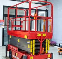 Plateforme élévatrice à ciseaux électrique mobile à 4 roues, capacité de charge lourde de 1000 kg, table de travail aérienne hydraulique de 6 m, acier antidérapant pour entrepôt