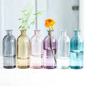 Clear Home Decor Colored Wholesale Wall Cheap Bowl Glass Vase For Centerpieces