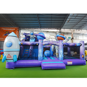 Lilytoys astronaute espace thème personnalisé gonflable rebond maison Combo Moonwalk saut châteaux avec toboggan - Product Image 1