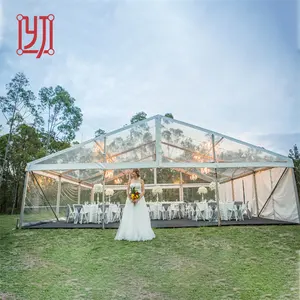 خيمة في الهواء الطلق من الألومنيوم سرادق شفافة من مادة Pvc لحفلات الزفاف
