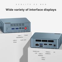 Mini PC BOSGAME E2 AMD Ryzen 5 3500U (jusqu'à 3,7 GHz) 16 Go DDR4 512 Go NVMe SSD Triple affichage 4K via double USB-C WiFi 5 BT 5.0