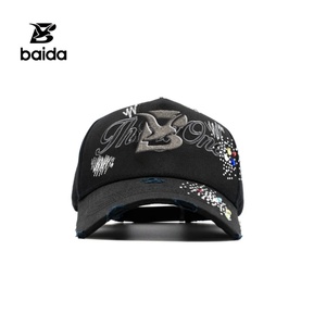 Gorras Personalizadas con Logotipo, 5 Paneles, de Algodón, Estilo Desgarrado, G5, Thirty-One 31, con Bordado 3D de Diamantes de Imitación, Estilo Deportivo, Unisex, para Adultos - Product Image 1