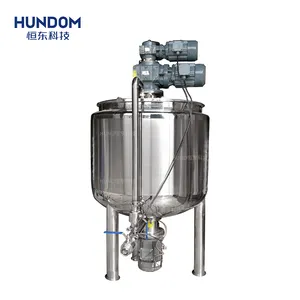 Stainless steel liquid soap/cosmetic lotion/cream making machine double mixers and homogenizer tank