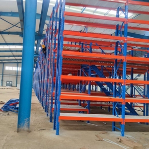 Étagères de mezzanine à poutres réglables, unités de rayonnage métalliques détachables, rayonnage à palettes en acier robuste personnalisable, rayonnage pour fourgon à 5 niveaux - Product Image 2