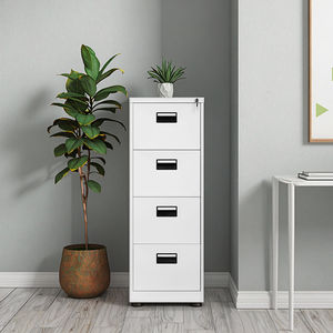 Meuble de classement vertical en acier moderne pour bureau à domicile ou école, avec 2/3/4 tiroirs, pour dossiers A4, écologique et autoportant - Product Image 1