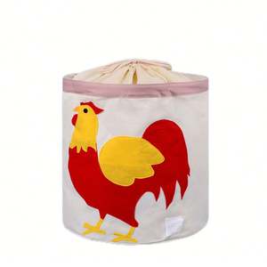 Panier à linge en toile durable, paniers de rangement pliables pour la crèche et le rangement des jouets - Product Image 5