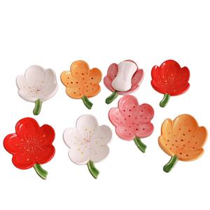 <span class=keywords><strong>Portasapone</strong></span> con Design a forma di fiore <span class=keywords><strong>portasapone</strong></span> auto drenante in ceramica per saponi solidi di tutte le dimensioni comuni - Product Image 3