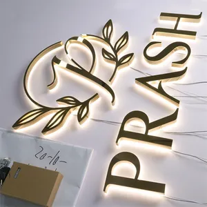 Letreros luminosos 3D para tienda, letreros de negocios personalizados de construcción y logotipo, letras LED para tienda al aire libre, oferta