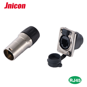 M19 jnicon RJ45 chỗ ngồi + RJ45 cắm IP65 thiết bị tự động hóa thông tin liên lạc kết nối không thấm nước - Product Image 5