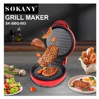 Machine à gaufres miniatures électriques en forme de cœur de qualité export, grille-pain à sandwichs, grille-pain à pain, grill à steak, contrôle tactile, en aluminium