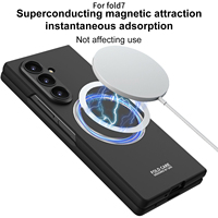 Estuche de carga inalámbrica con anillo magnético GKK para Z Fold 7/6/5 PC, funda trasera plegable delgada con logotipo personalizado disponible