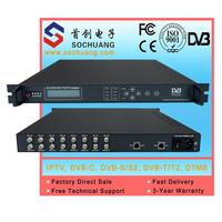 Sintonizador FTA de IPTV, 8 operadores, modulador de salida IP RF, DVB-T/T2 8, sintonizador para equipos de transmisión de Radio y TV
