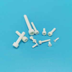 M3 <span class=keywords><strong>M5</strong></span> M6 M8 M12 Tornillo de cerámica de zirconia Perno de cerámica ZrO2 Varilla roscada de cerámica - Product Image 2