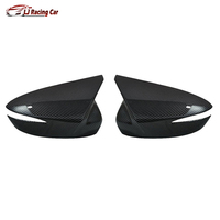 Coque de rétroviseur latéral de porte en fibre de carbone noire brillante pour Mazda CX-4 CX-3 CX-5 2016-2019