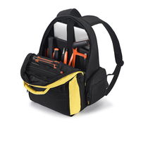 Sac à dos pour outils imperméable en polyester 600D, capacité de 150 lb, organisateur multi-poches pour électriciens et techniciens en CVC