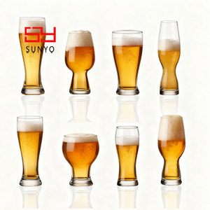 Vaso de Cerveza Transparente Clásico SUNYO con Logotipo Personalizado, Vaso de Cerveza de Cristal Soplado a Mano, Vasos Populares para Beber - Product Image 2