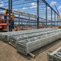 Système de construction préfabriqué en poutres de charpente en acier galvanisé, personnalisable, anticorrosion, durable et pré-percé