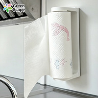 Porte-serviettes en papier de cuisine réglable de style moderne, support mural pliable, noir et blanc, rangement pour serviettes en papier GS-H1