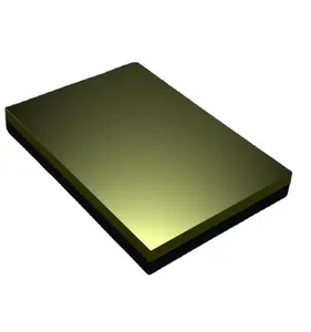 Prezzo di fabbrica di vendita calda 4x8 Color oro Champagne 0.8mm foglio laminato trasparente lucido per uso alimentare