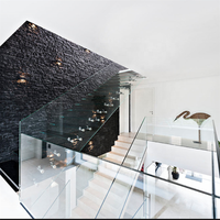 DAIYA escalier en verre avec barre de balustrade en acier, balustrade