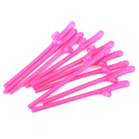 Pailles en plastique colorées en forme de pénis pour enterrement de vie de jeune fille, décorations de fête prénuptiale pour adultes, pailles à boire pour soirées entre filles - Vente en gros