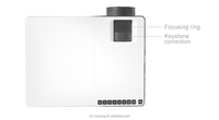 Projecteur LCD FHD 1080P Cinéma à domicile, Entrée 4K USB HDMI Projecteur de données multimédia Affichage direct d'usine