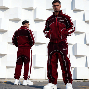 Ensemble <span class=keywords><strong>de</strong></span> survêtement en molleton 100% coton pour homme, <span class=keywords><strong>tenue</strong></span> décontractée d'été surdimensionnée avec fermeture éclair, streetwear <span class=keywords><strong>de</strong></span> <span class=keywords><strong>course</strong></span> - Product Image 1