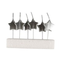 Bougies d'anniversaire étoiles métalliques de luxe or, argent, or rose – Bougies de gâteau en forme d'étoile à cinq branches pour enfants, adultes, anniversaires et fêtes de mariage