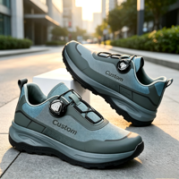 Chaussures décontractées pour hommes à boucle rotative, imperméables, en maille respirante, avec semelle antidérapante à crampons, légères, pour la randonnée et la ville