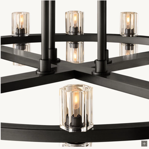 Lampadario di lusso personalizzabile con vendita calda di cristallo di cristallo moderno lampada Arcachon a LED lampadario rotondo a due livelli 60 - Product Image 4