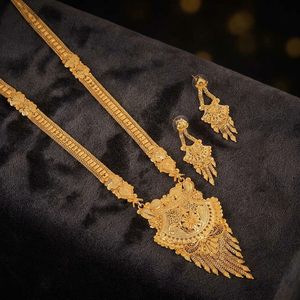 Venta al por mayor que forma 14K 18K 24K chapado en oro joyería larga, collares de moda, joyería de diseño tradicional, joyería llena de oro de latón - Product Image 3