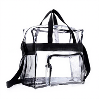 Sac à bandoulière de voyage isotherme en PVC transparent grande capacité avec fermeture éclair pour articles de toilette – Vente en gros