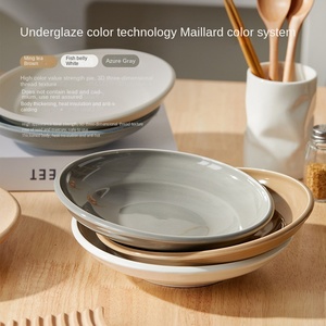 Piatto da Zuppa in Ceramica di Alta Qualità, Adatto al Microonde, Design Nordico, Forma Personalizzata, per Hotel e Case Vacanza, Vendita Calda Transfrontaliera - Product Image 2