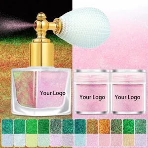 Custom Logo Waterproof Body Highlighter Spray Private Label Multi Color Bronzer Glitter Highlight Makeup