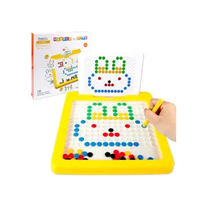 Tavolo da disegno magnetico per bambini Magnetic Dot Art per bambini Indoor Colorful Doodle Board con penna magnetica e perline