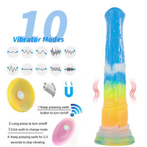 Luckyocy-vibromasseur cheval <span class=keywords><strong>Long</strong></span>, masseur éjaculant Animal, pénis puissant, lueur dans l'obscurité, fantaisie érotique, Plug - Product Image 2