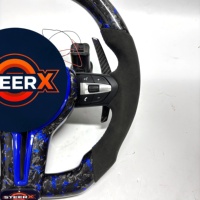 Volant en fibre de carbone forgée pour F10 F11 F15 F18 F20 F23 F25 F30 F32 F35 F40 F80 E84 E87 E90 E92 E93 Accessoires de voiture