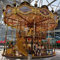 Manège de luxe à double étage pour parcs d'attractions, équipement de divertissement extérieur, chevaux de carrousel