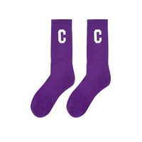 Chaussettes mi-mollet en coton rayées pour le sport, avec logo personnalisé, certifiées OEKO Tex100, vente en gros, OEM, marque privée, chaussettes décontractées