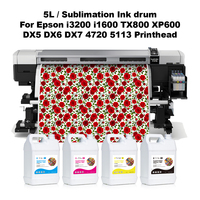 Tinta Sublimasi Premium 5L CMYK 4 Warna untuk Epson I3200 I1600 DX5 DX7 XP600 4720 Pemasok Printhead Grosir