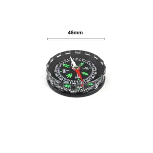 Hot Sale Camping Survival 45Mm Zwart Kompas Om Te Wandelen