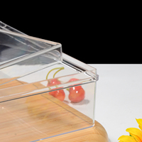 Boîte à tiramisu grande pour mousse au chocolat, emballage alimentaire, boîte en plastique avec couvercle, boîte à tiramisu transparente, commande en gros