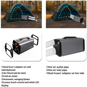 <span class=keywords><strong>Aire</strong></span> <span class=keywords><strong>Acondicionado</strong></span> Portátil de Enfriamiento y Calefacción Rápida, 280W, Material ABS, para Campamentos, Viajes por Carretera, <span class=keywords><strong>Aire</strong></span> <span class=keywords><strong>Acondicionado</strong></span> para Auto, 100-240V, Unidad Compacta sin Ventana - Product Image 3