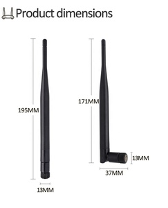 2.4G 5G băng tần kép 5dBi Wifi Omni roi ăng ten 2.4GHz & <span class=keywords><strong>5</strong></span>.8G ăng ten cao su với đầu nối SMA - Product Image 4