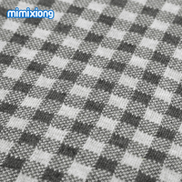 Couverture bébé en tricot jacquard à carreaux vichy vintage Mimixiong, motif écossais classique, bord rayé, pour berceau, poussette et couverture d'emmaillotage