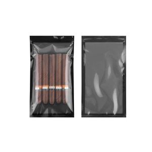 Sac Premium pour <span class=keywords><strong>5</strong></span> Cigares, Emballage Personnalisé en Plastique pour Humidor à Cigares, Sacs Transparent en Feuille d'Aluminium avec Fermeture Éclair pour Humidité - Product Image 1