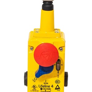 สวิตช์หยุดฉุกเฉิน <span class=keywords><strong>Allen</strong></span>-<span class=keywords><strong>Bradley</strong></span> Lifeline 4 24V 12A IP65 สำหรับควบคุมอุตสาหกรรม พร้อมปุ่มสีแดงและสวิตช์แบบกดสีน้ำเงิน - Product Image 3