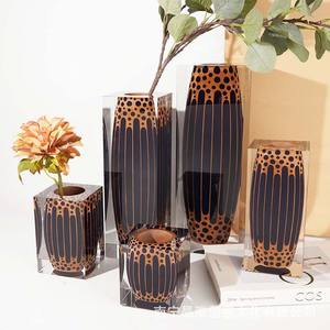 Florero Acrílico de Diseño Art Deco, Recipiente de Vidrio Transparente para Decoración de Sala de Estar - Product Image 2